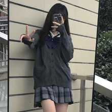 日系jk制服学院风针织衫秋冬v领开衫毛衣校园风校服jk外套