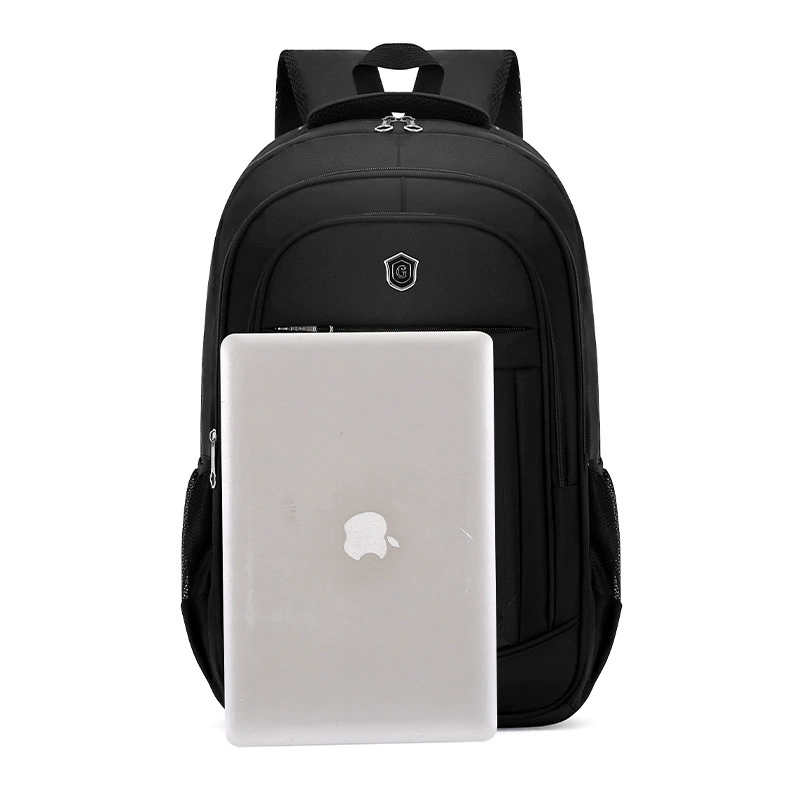 Men's trend backpack, school bag for traveling for elementary school students, fashionable laptop, business version, Korean style, simple and elegant design