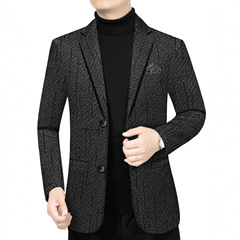 秋季新款男士外套2025年加绒加厚西装中青年男式商务休闲西服外套
