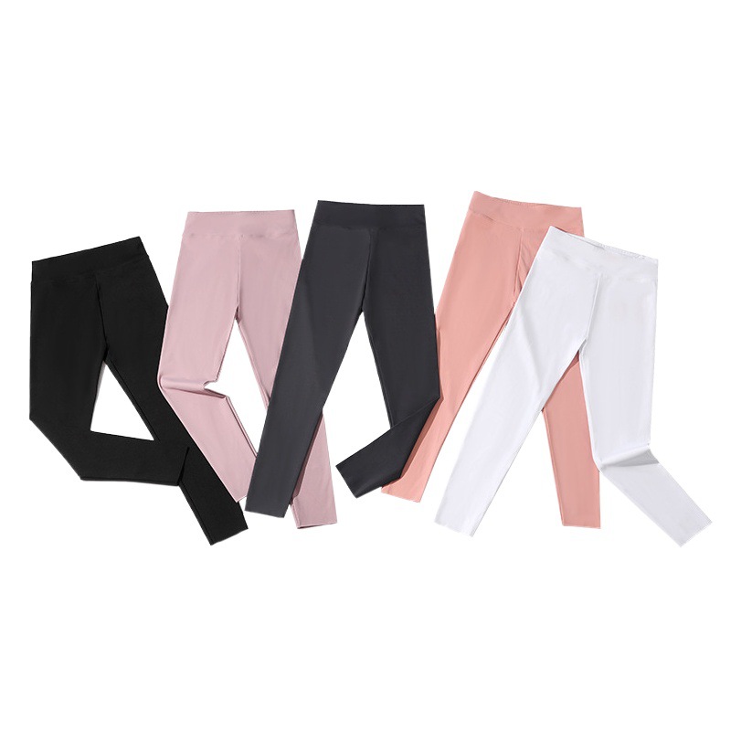 Pantalones de tiburón para niñas pantalones de yoga para niños engrosados forrados de lana Otoño e Invierno prendas de vestir exteriores pantalones de Barbie Slim pantalones de terciopelo de fondo negro