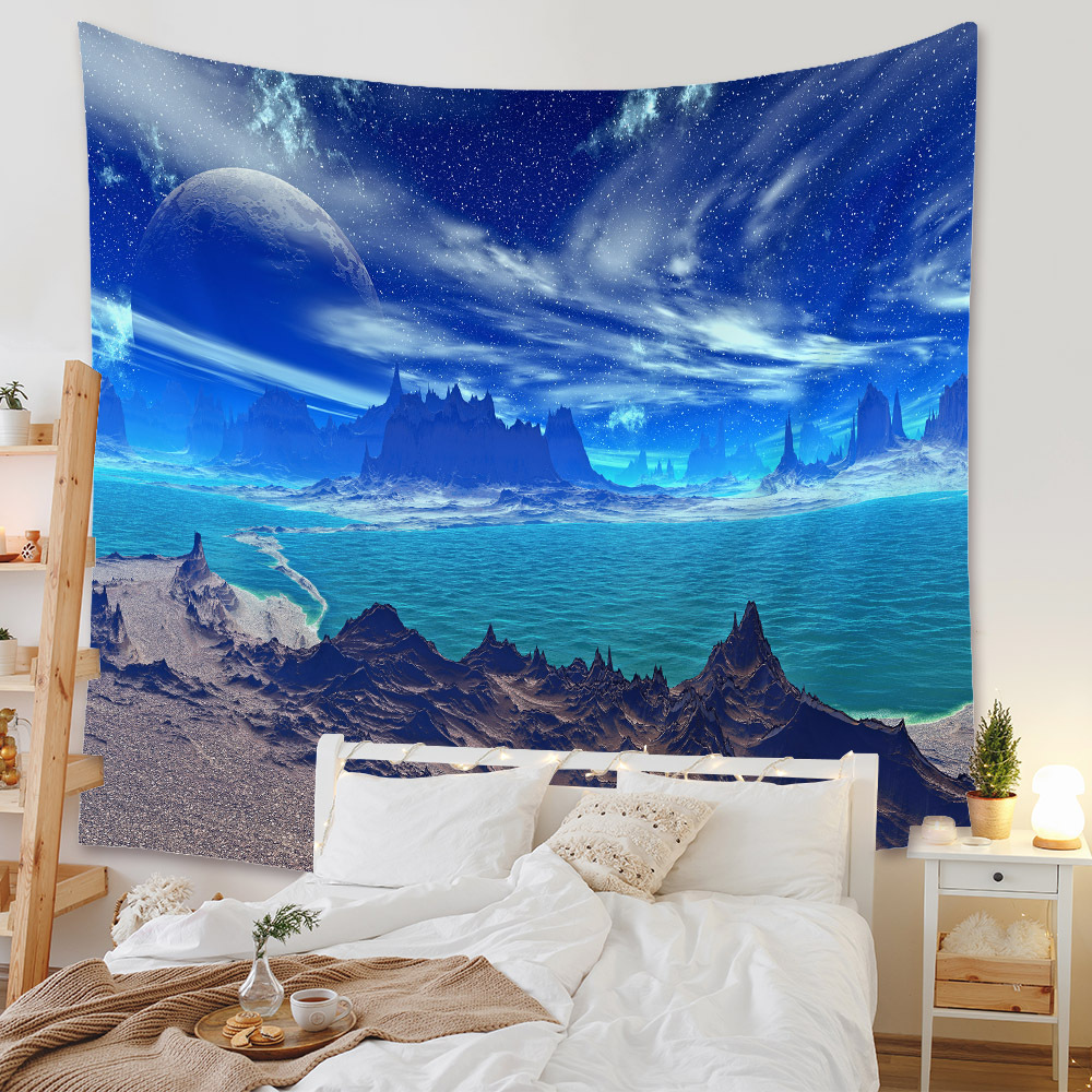 Fashion Universe Painting Wall Decoration Cloth Tapestry Wholesale Nihaojewelry display picture 144