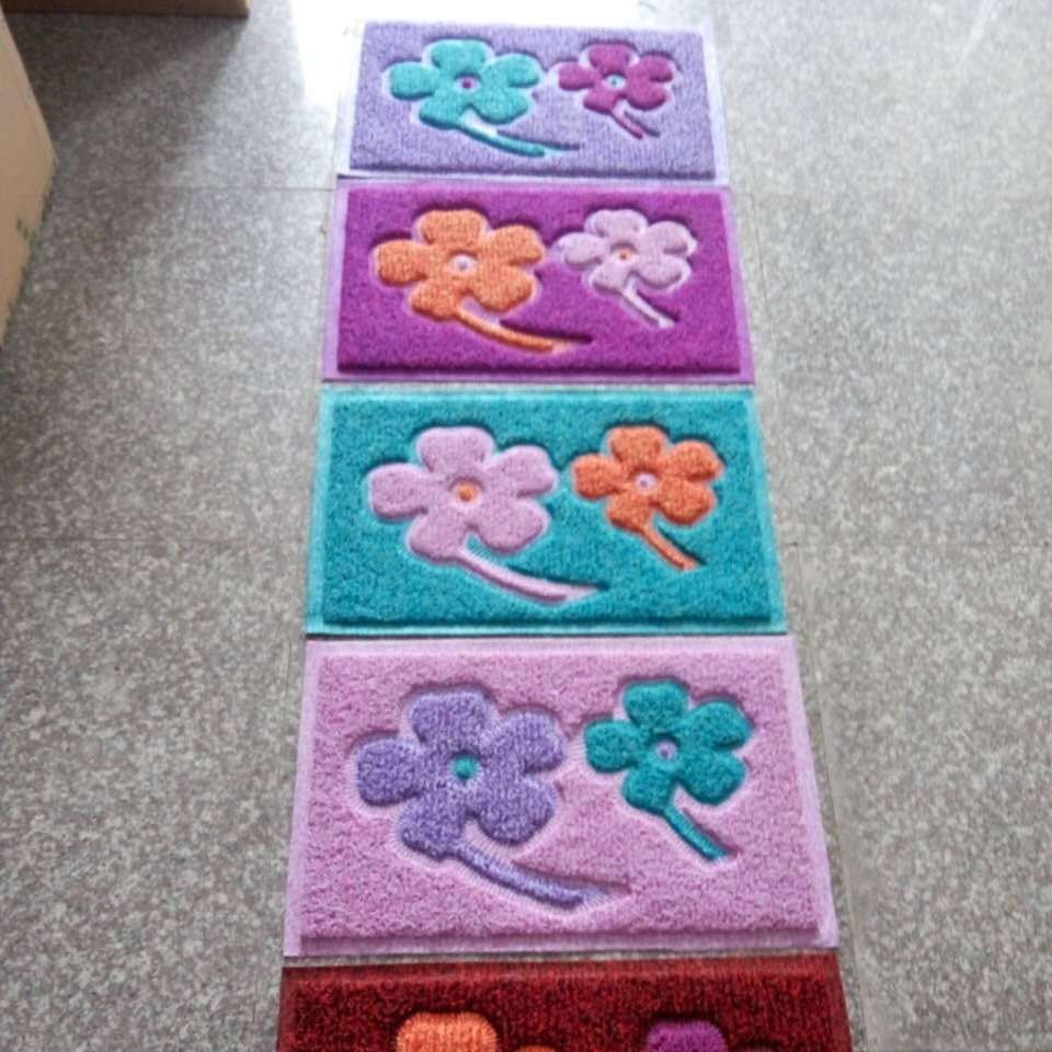 Fábrica directa alfombra antideslizante de color red inferior dos colores anti-deslizante material de PVC almohadilla de baño almohadilla de puerta