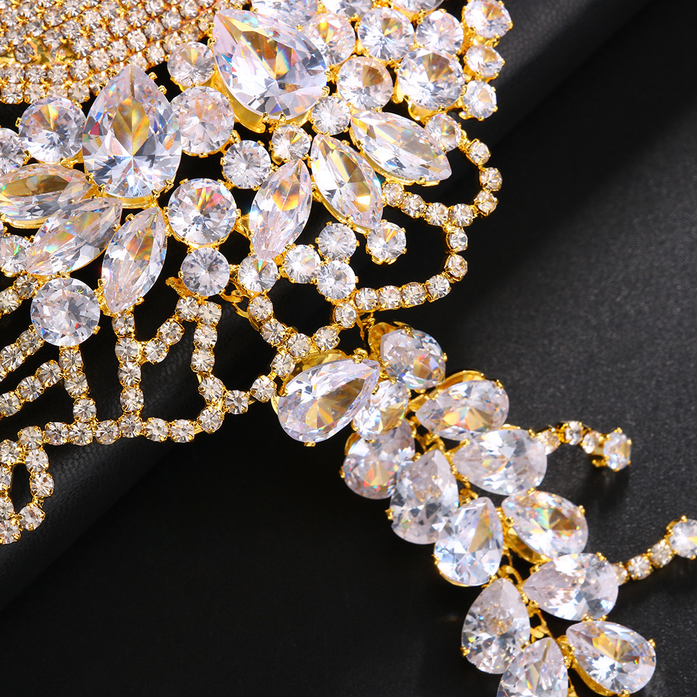 Transfronteriza de Europa y América circón exagerada máscara de moda brillante de Halloween media cuerda elástica mascarada máscara