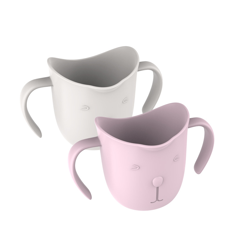 學(xué)飲杯嬰兒直飲杯子寶寶專用喝水雙耳兒童敞口飲水吸管杯水杯批發(fā)