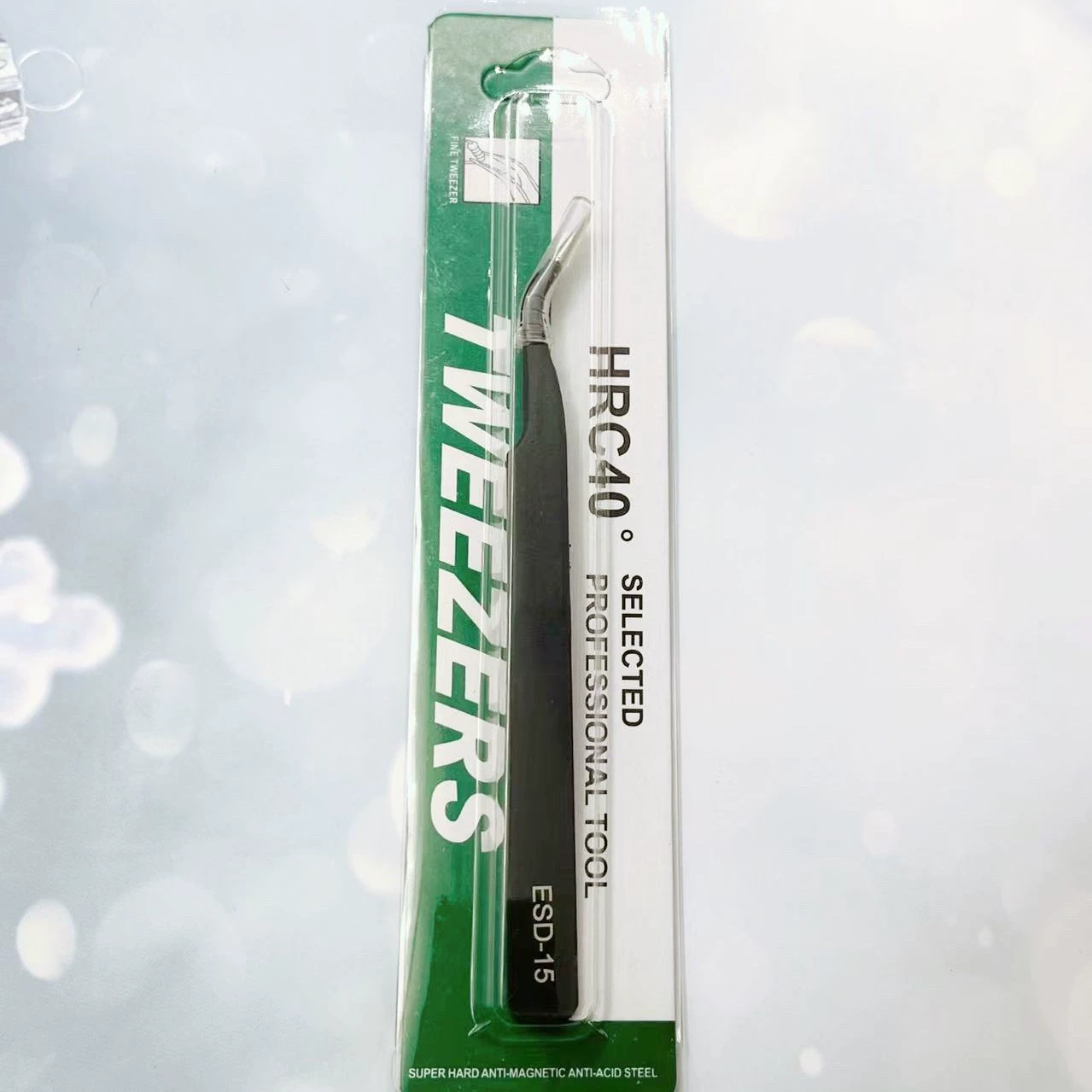 Tweezers stainless steel, 1.5mm, 2mm
