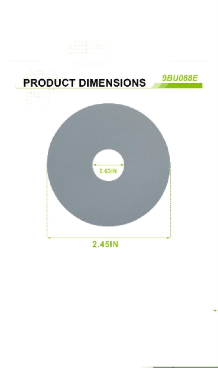 9BU088E 硅橡胶垫圈Toto和Gerber双冲水马桶以及CostcoWatermark