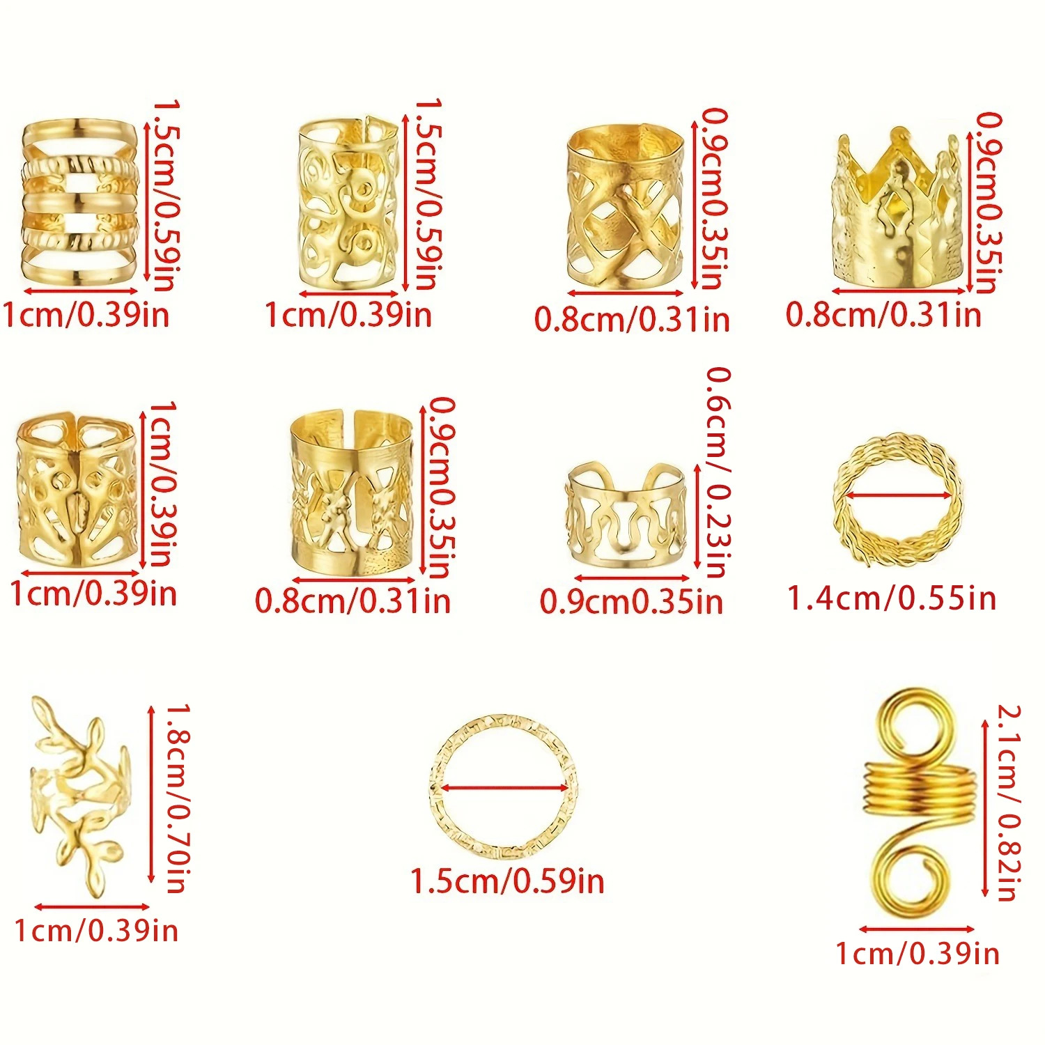 280 piezas de Amazon Trenza Accesorios para el cabello Accesorios para rastas de cabello Anillo para trenzas Tejido con cuentas Hombros de puños de bricolaje transfronterizos