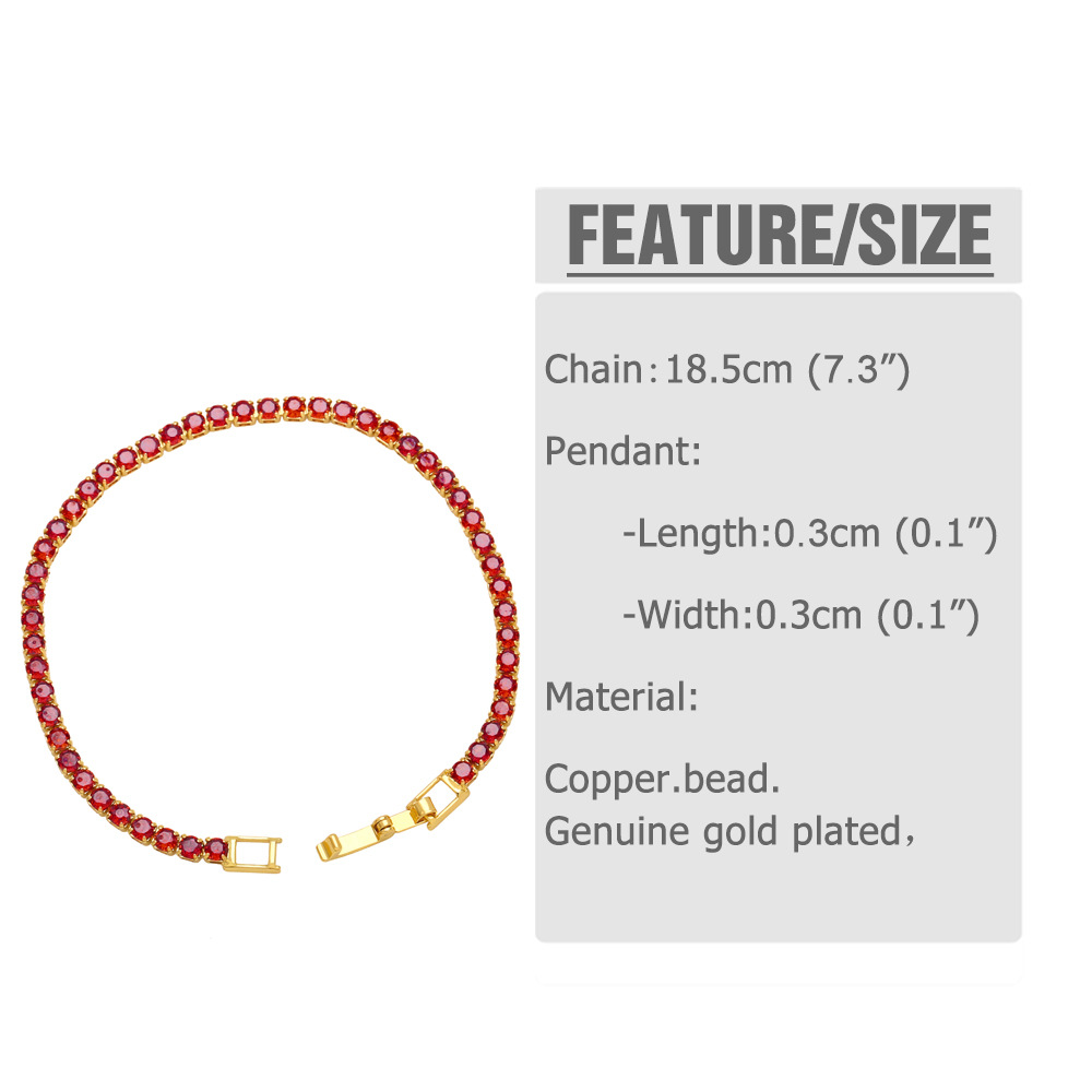 Fashion Geometric Copper Bracelets Zircon Copper Bracelets