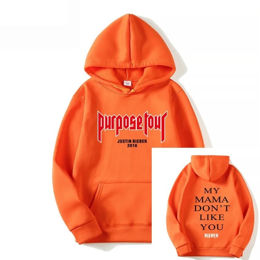 Fashion Brand Design Justin Bieber Purpose Tour Hoodies Pull