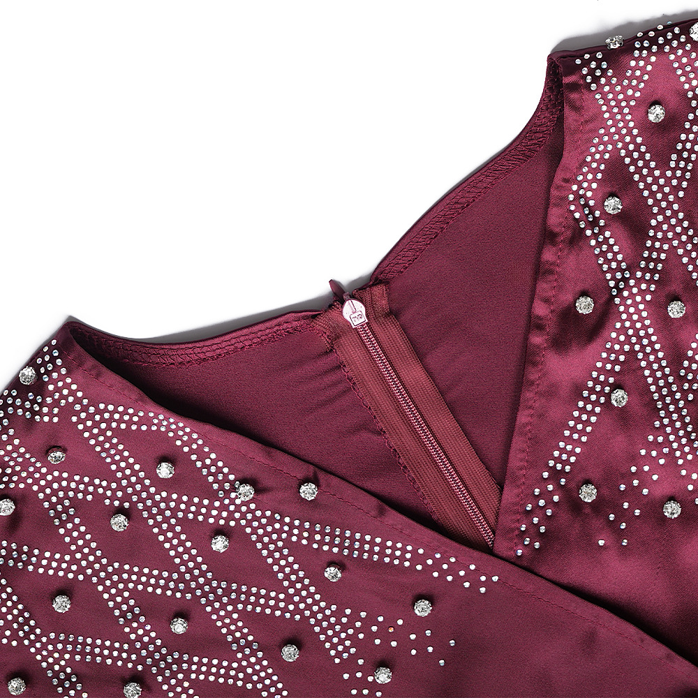 Elegant Women's Evening Dress With Decorative Beads And Diamonds_voghion.com