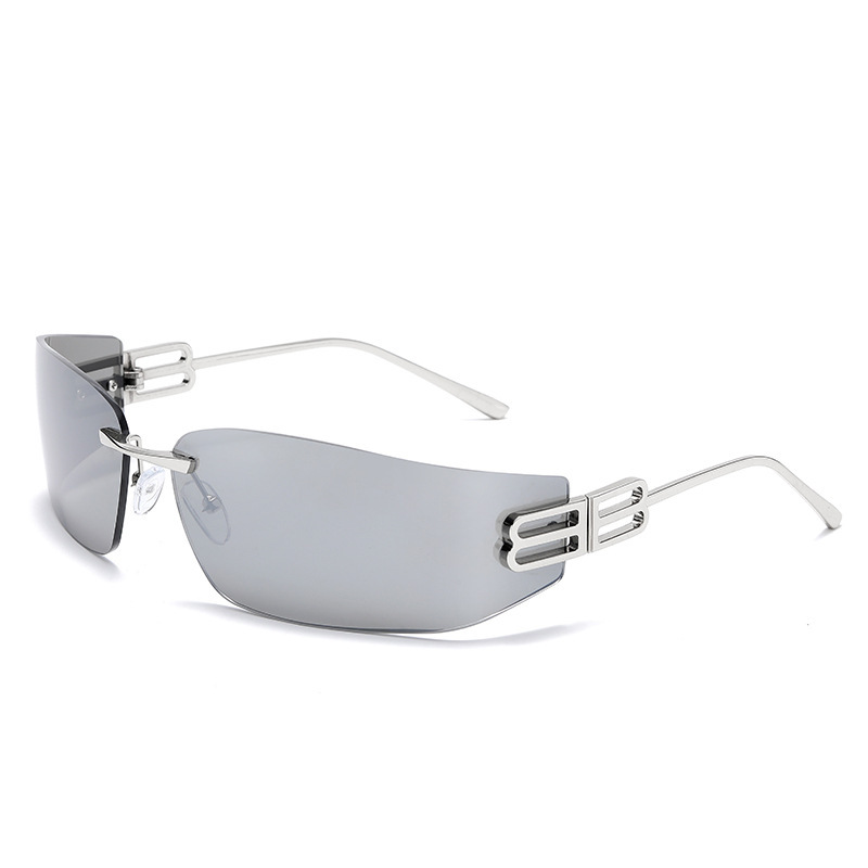 3574 European and American New Style Frameless Fashionable Women's Cat-Eye Sunglasses Trendy High-End Popular Sunglasses Cross-Border