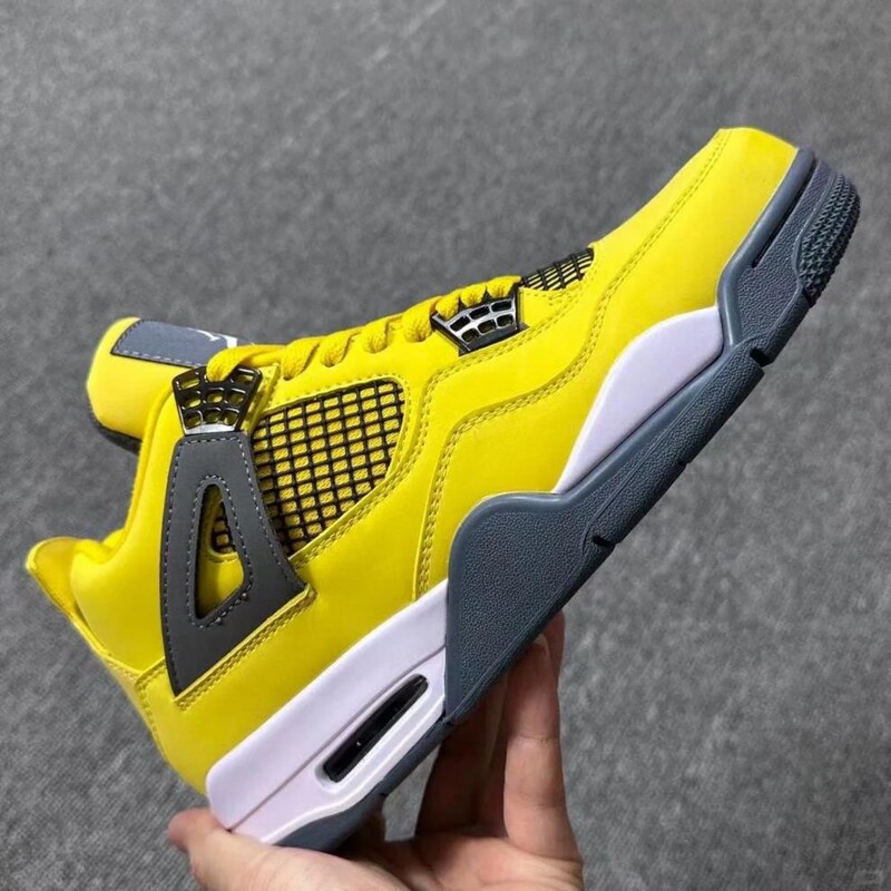 Putian Pure Original Aj4 White Cement Practical Basketball Shoes Paris Electric Mother Air Cushion Low-Top Men's and Women's Sports Shoes