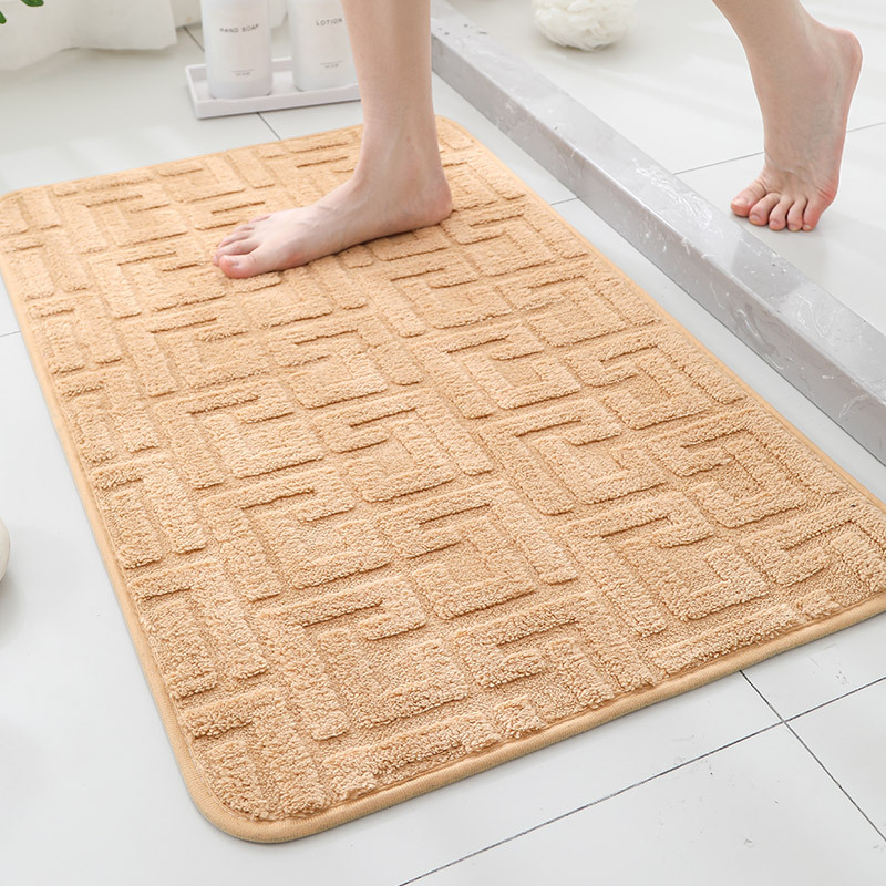 Nuevo Jacquard baño de peluche absorción de agua esterilla de suelo de color sólido antideslizante esterilla de baño baño puerta de ducha esterilla transfronteriza