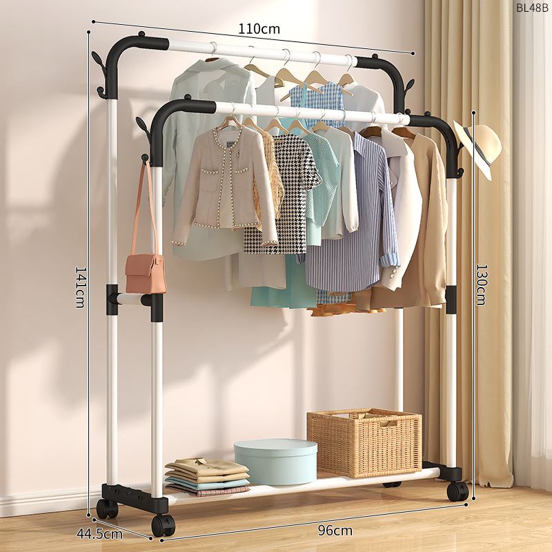 110cm + 화이트 로드 [더블 로드 + 유니버설 휠]]