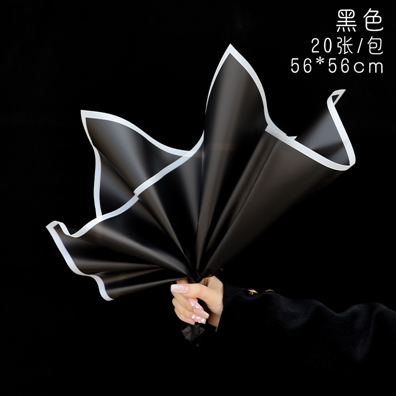 Blanco y negro aristocrático festival Qingming ramo de flores envoltura de papel funerario materiales de embalaje de flores floristas materiales de arte de flores