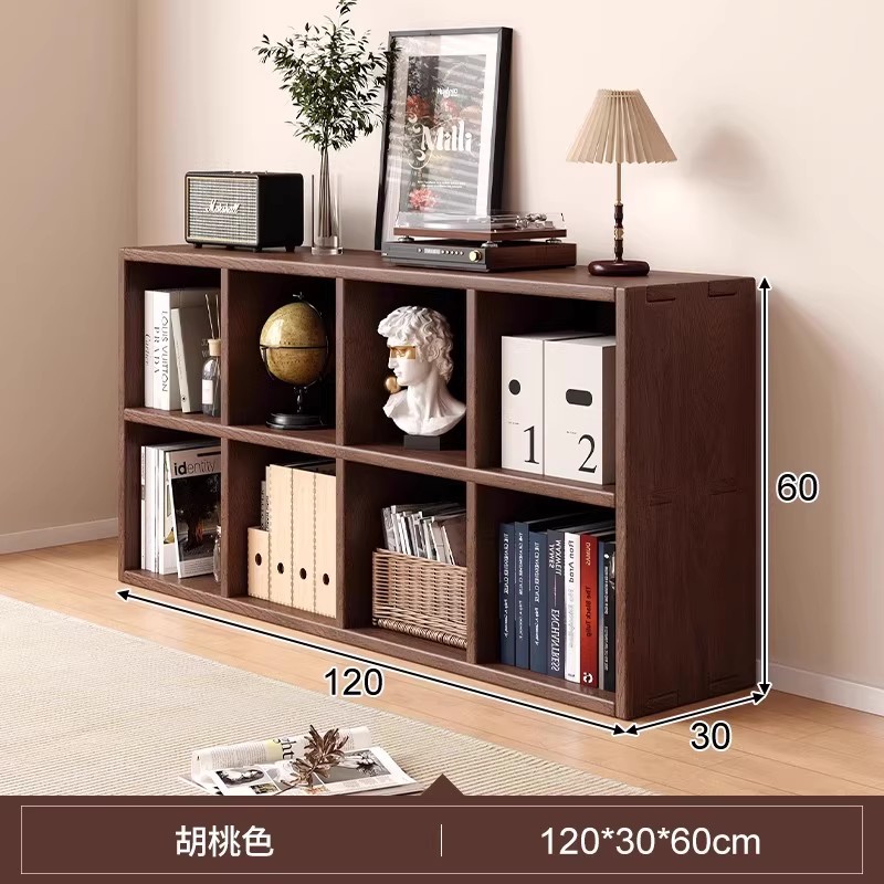 원목 소나무 [깊이 8칸] 120x30x60cm★호두 색상