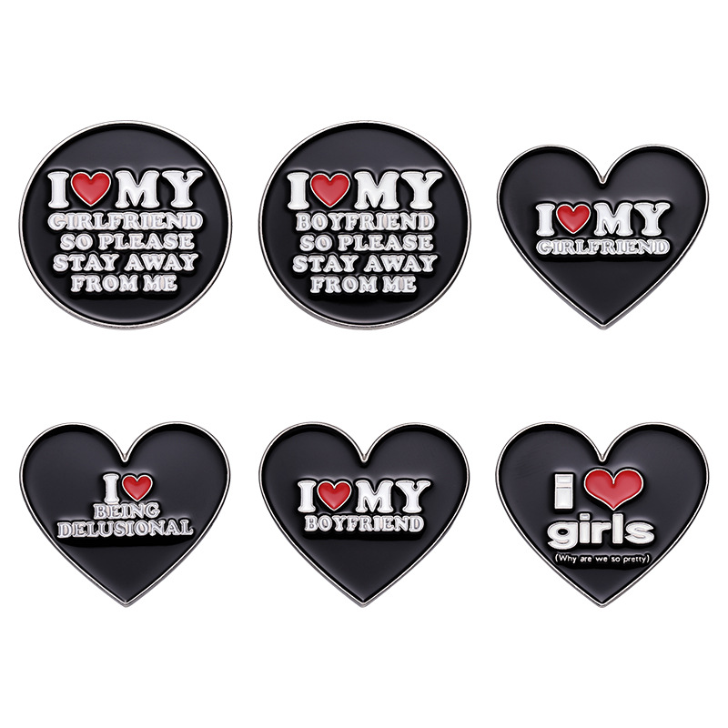 Simple Style Commute Pin Letter Alloy Stoving Varnish Unisex Brooches display picture 7