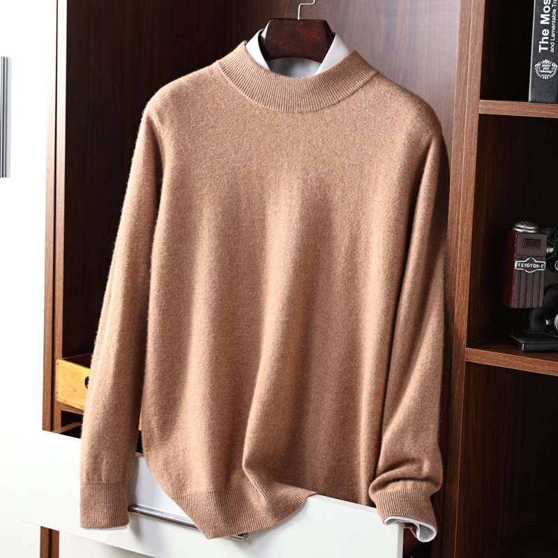 Woolen demi-season knitted cashmere sweater