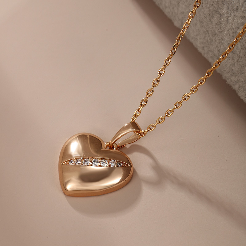 Joyería Xupe estilo coreano nicho diseño alto sentido collar joyería mujer neto rojo Luz de lujo temperamento amor colgante venta al por mayor