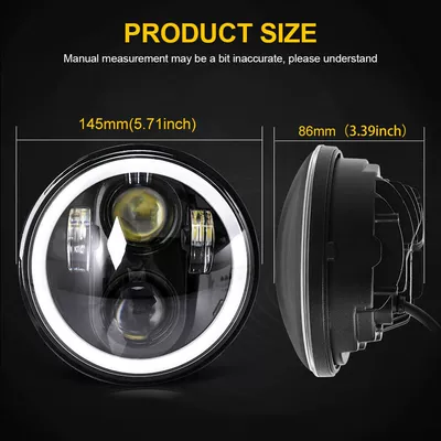 Circle 4-Bead 60W with — Motorcycle headlights, headlights