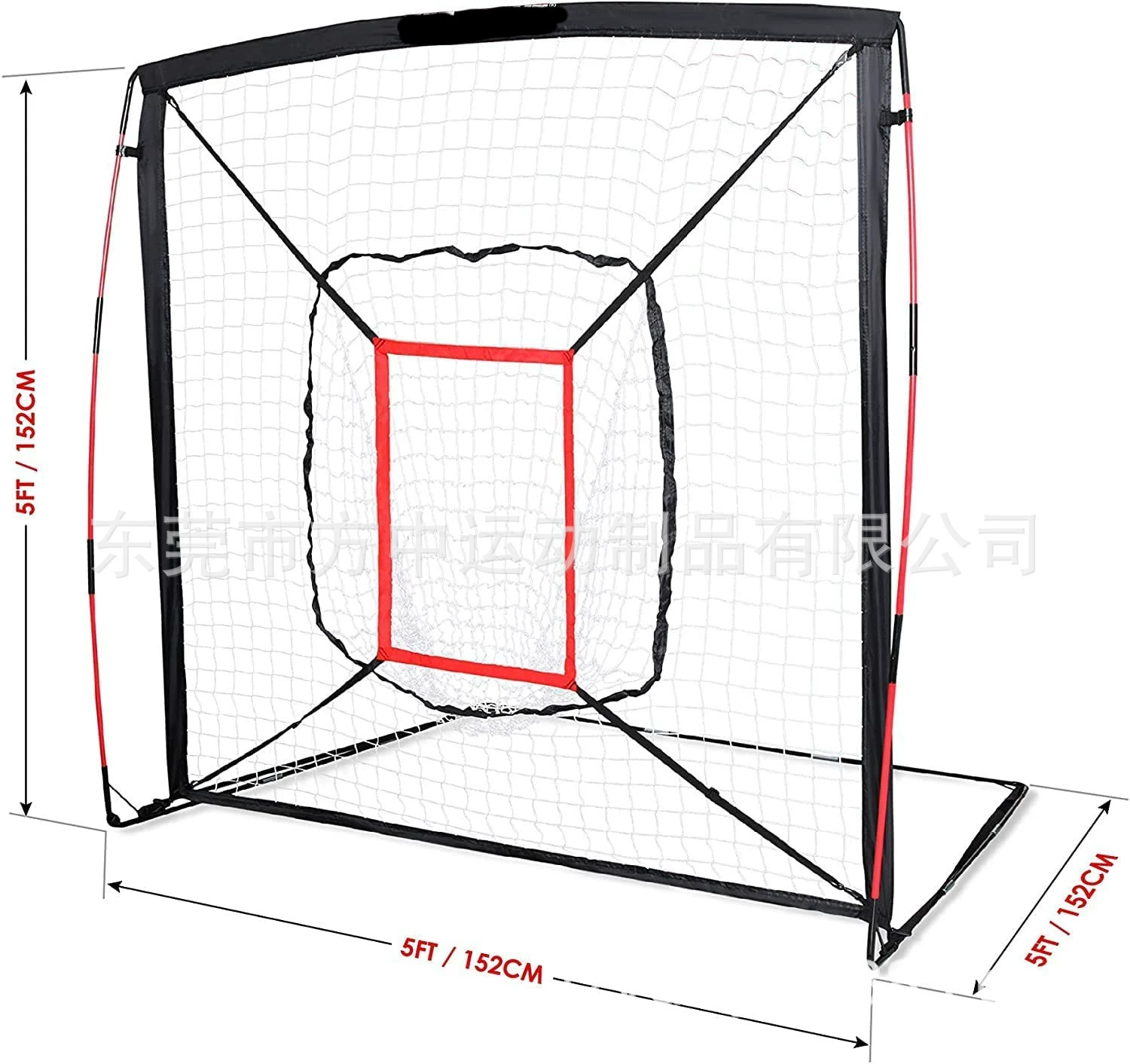 Заводская сборная детская бейсбольная сетка 5x5 футов, удобная для переноски, идеальный подарок.