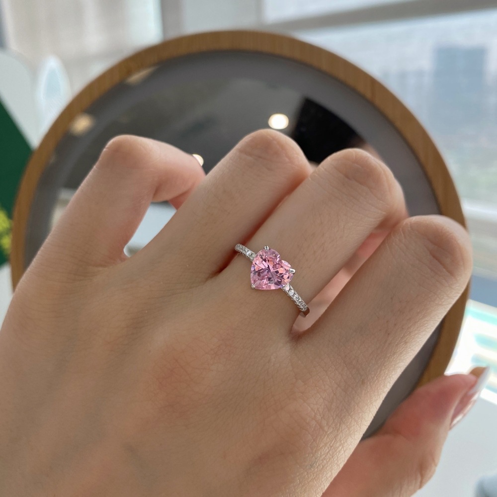 Sterling Silver Simple Style Classic Style Inlay Round Zircon Rings display picture 9