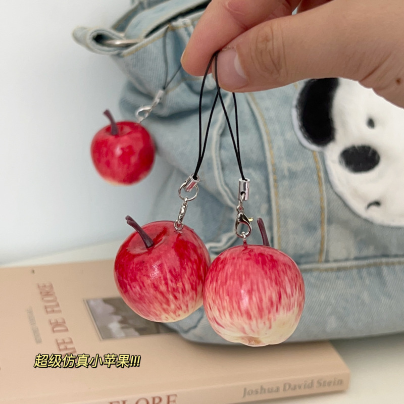 Simulated Apple Pendant, Cute and Funny, Backpack Phone Strap Accessory, Christmas Gift, Gift Keychain