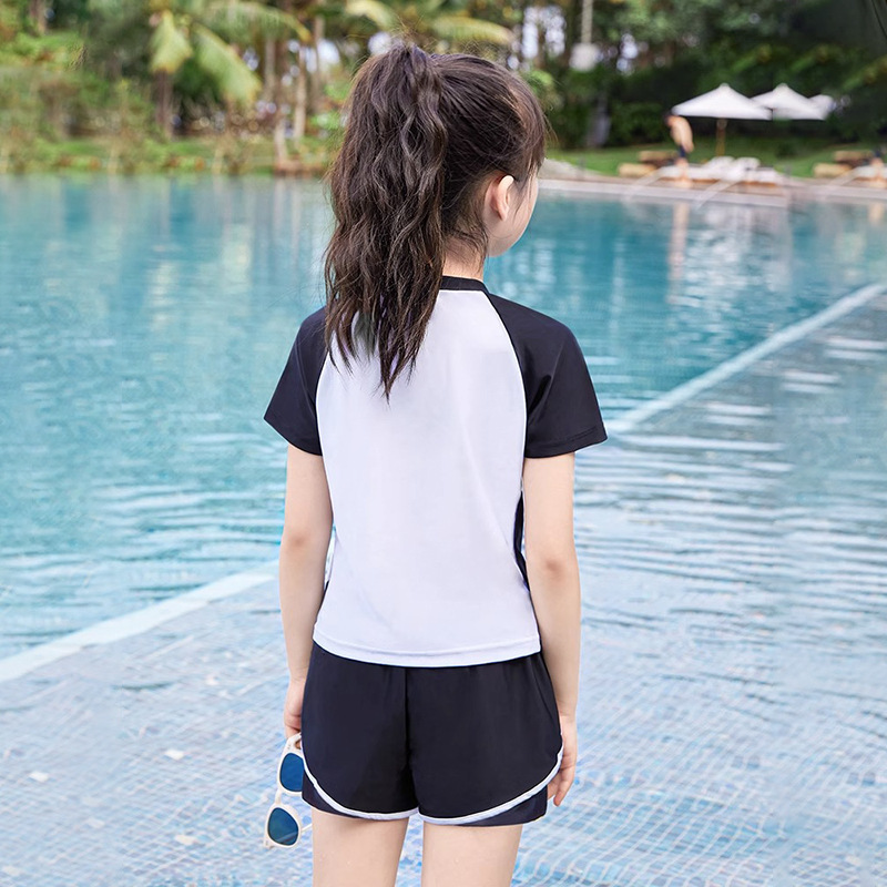 子供用水着 女の子 中高生向け 新型 ガールズ ツーピース水着 プロ仕様 温泉 水泳セット 装備|undefined