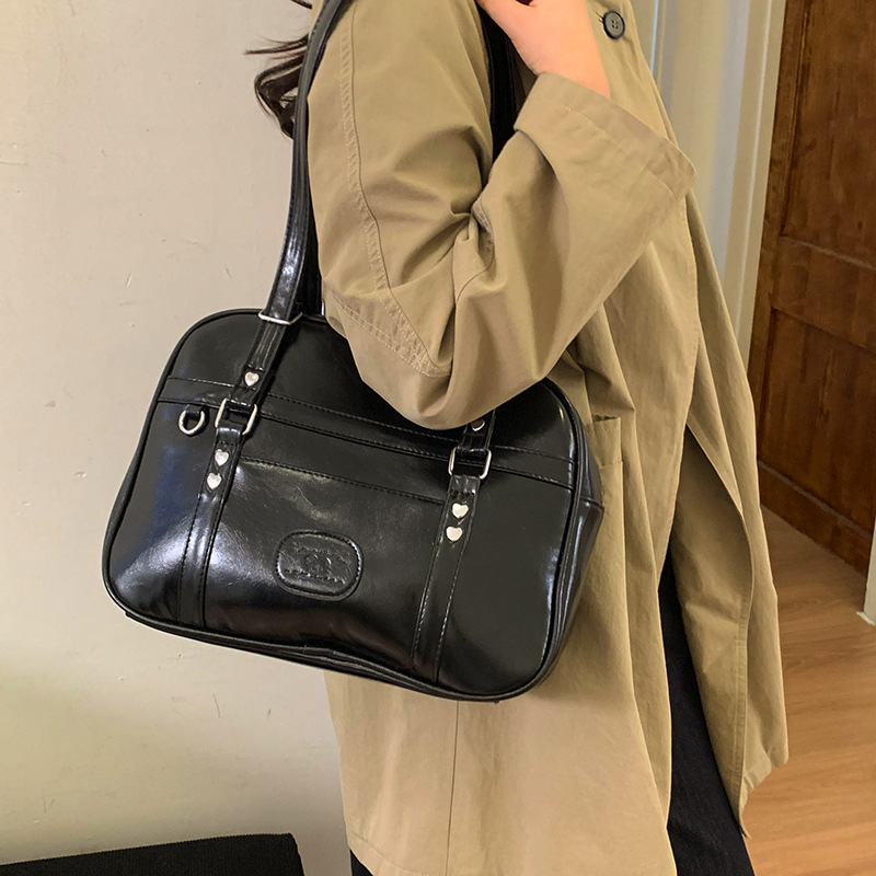 Elegante estilo de hombro, bolso de mano, bolso de hombro, bolso de invierno de mujer, Boston 2025.