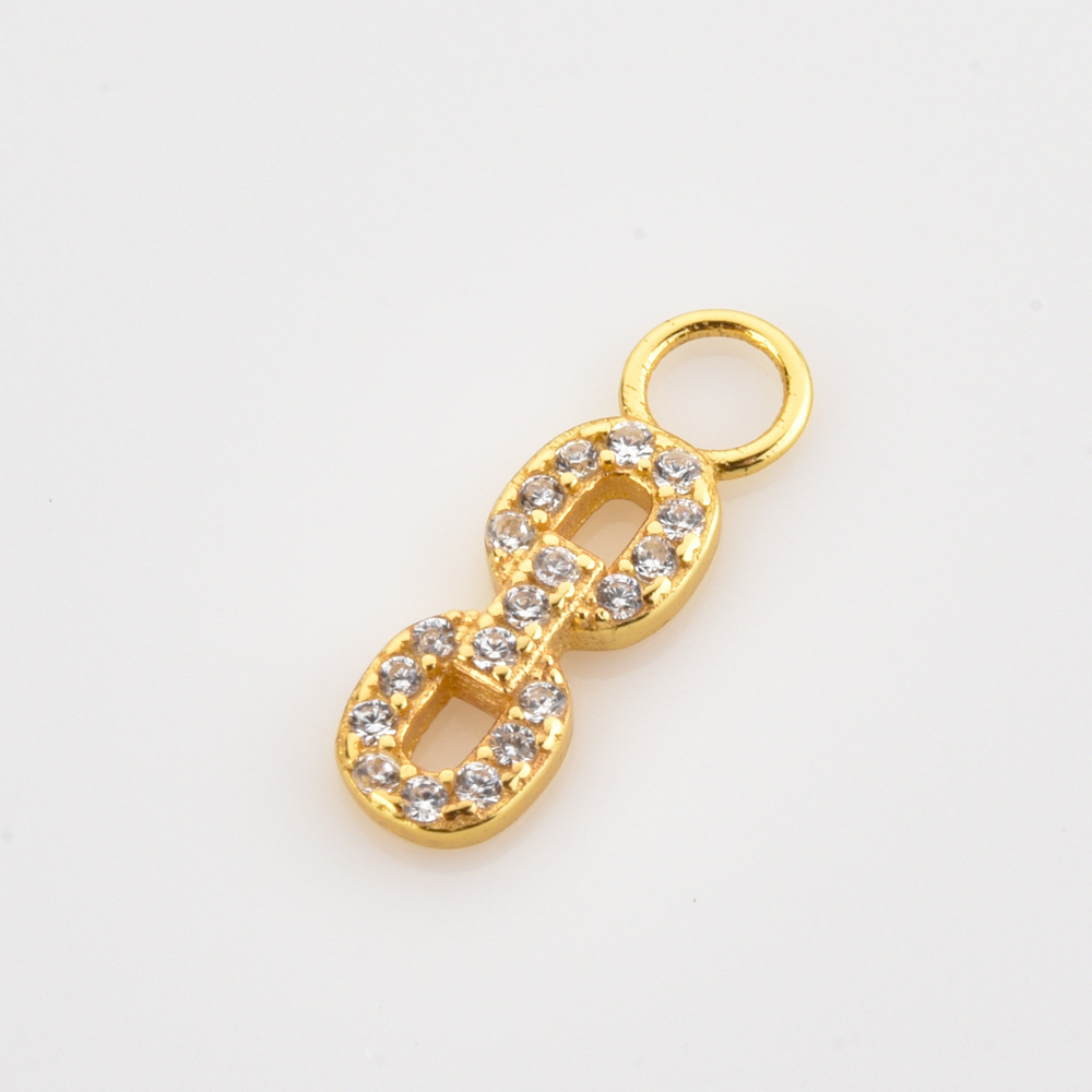 1 Piece Quantity 1 Piece 925 Sterling Silver Zircon Round Rectangle Pendant Jewelry Accessories