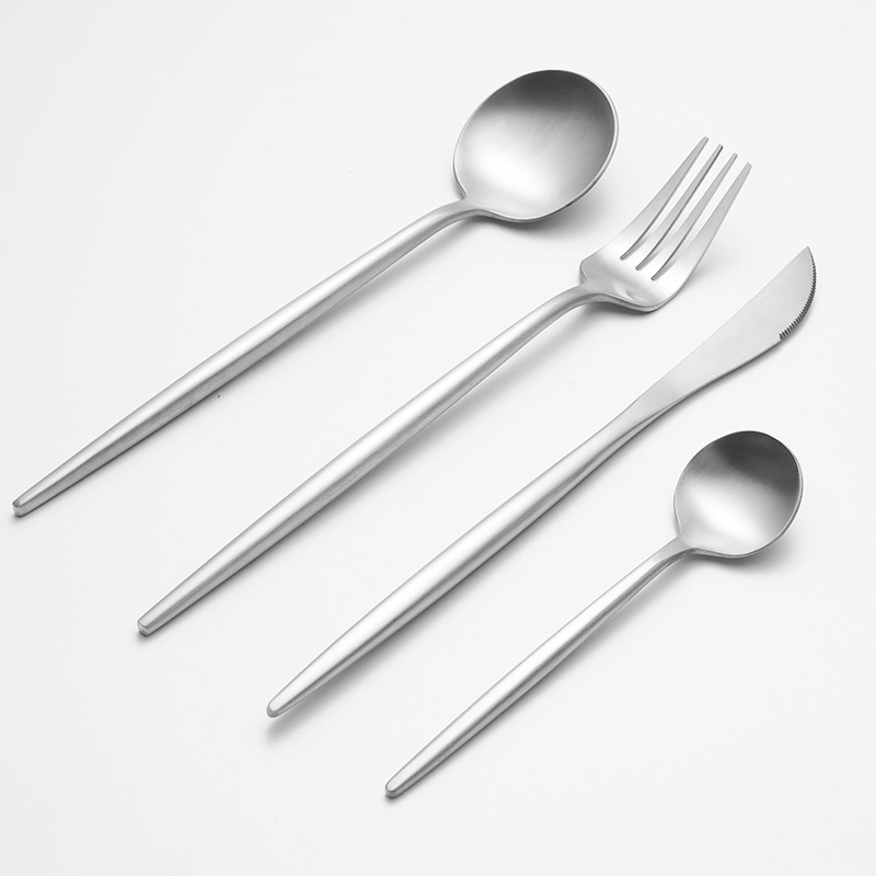 ポルトガル食器ナイフフォークスプーン304ステンレス製つや出しマット高颜値ins风网赤食器セット|undefined