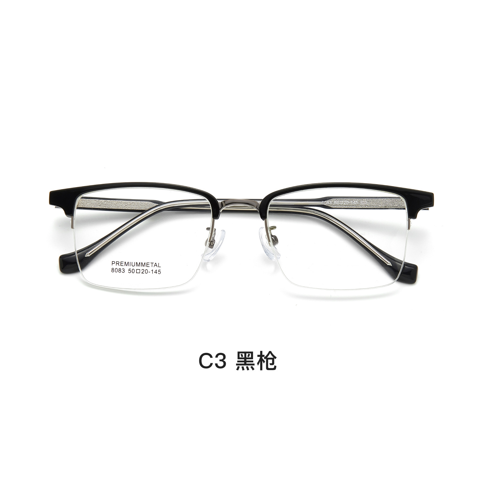 Sven medio marco de cejas para hombres, marco de gafas de aleación de negocios, cubierta de pie de placa de cristal de alta calidad, Danyang con espejos