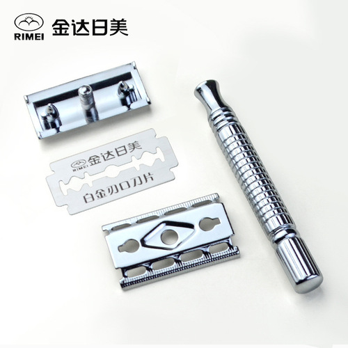 Japan-US Razor A2001 Manual Men's Shaving Razor Stand Kin Dai Japan-US 2001 with Blades for Leg Hair Removal