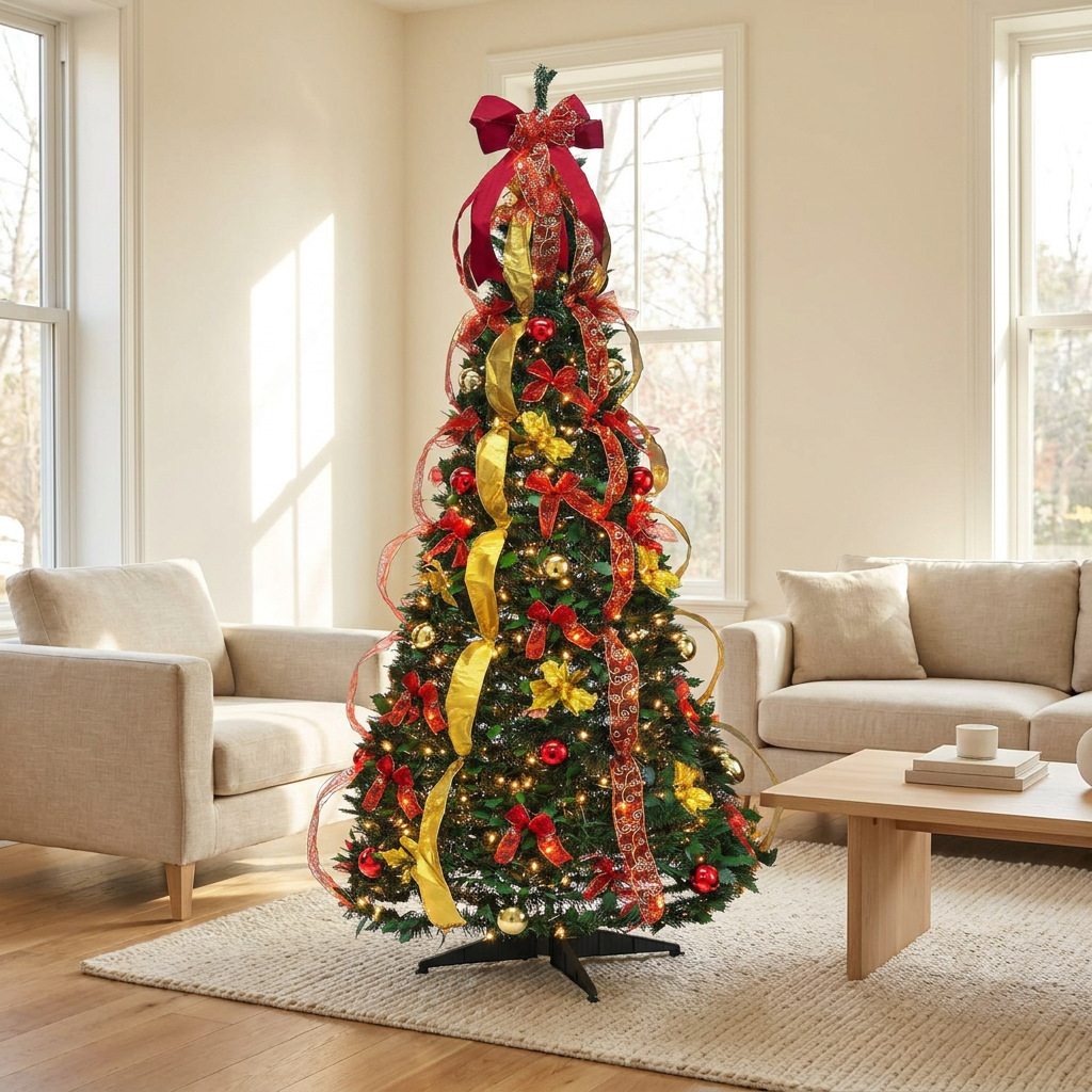 Pop-up árbol de Navidad 1.8m fábrica directa clásico árbol de Navidad plegable árbol de Navidad