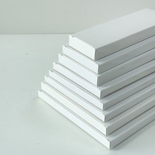 现货包装盒小白盒白纸盒白盒外贸软盒包装1.5cm白卡盒正方形扁盒