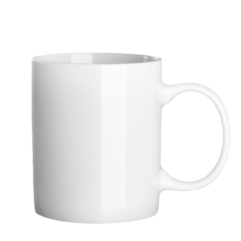 11oz taza de cerámica simple taza de agua para el hogar regalo profesional taza personalizada porcelana blanca para el hogar