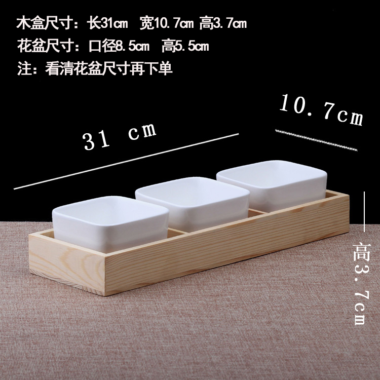 3 cajas de madera + 3 grandes cuadrados