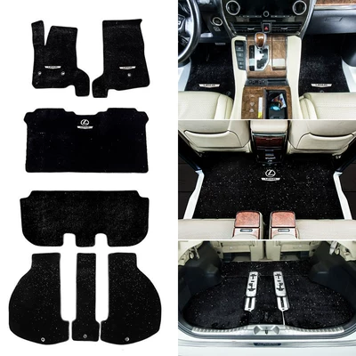 Car Carpet: sky velvet carpet for - 20-23-lexus-lm300h-entire-vehicle-in-black-upgraded-thickened-starry-sky-velvet
