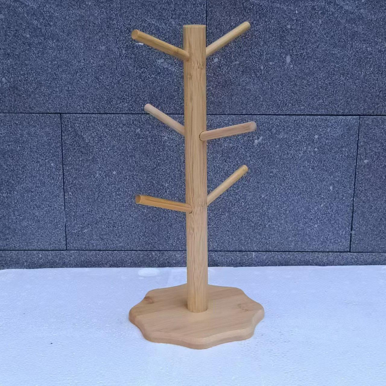 [매화바닥] 고급나무 컵홀더 대나무색