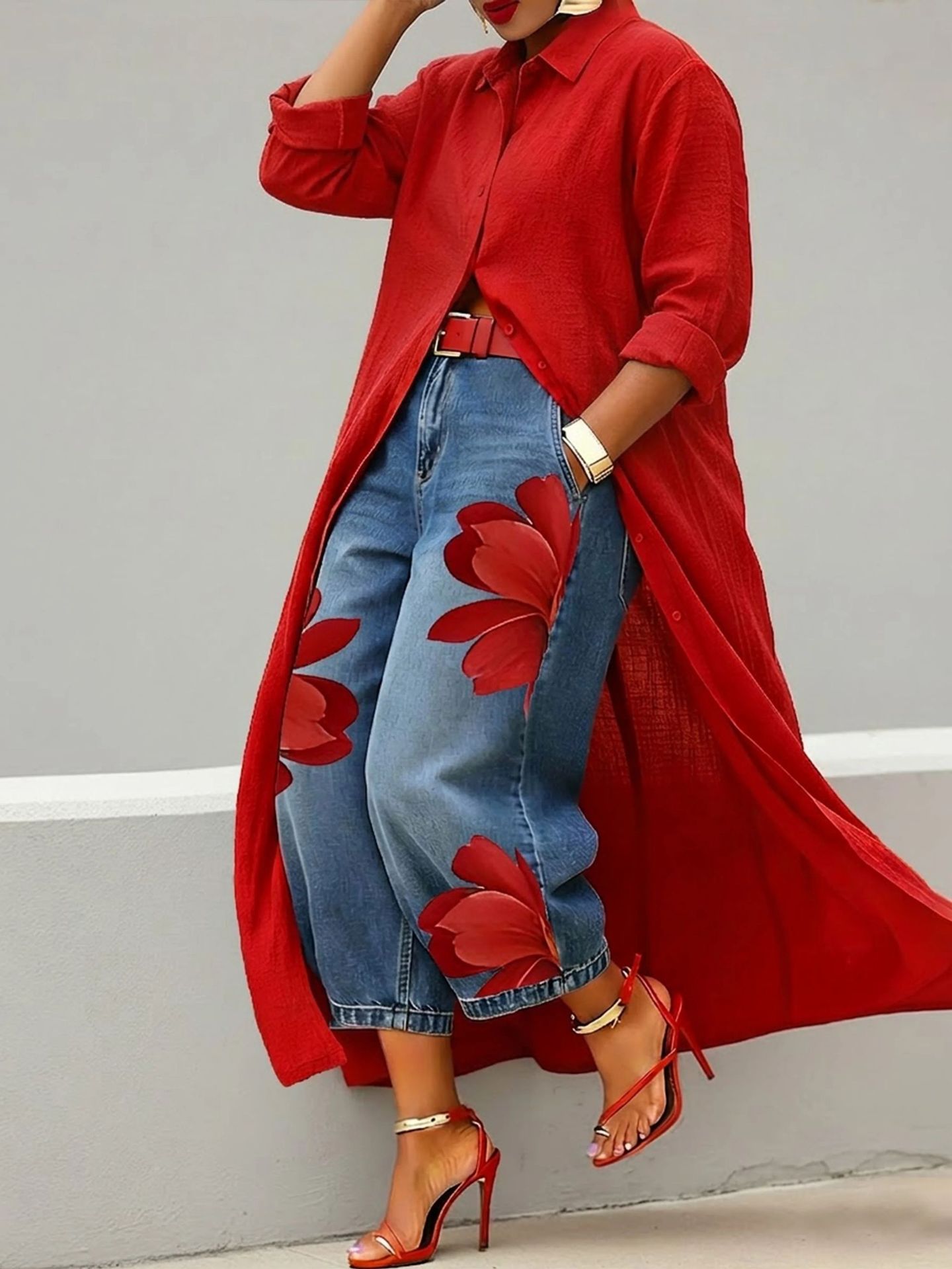 Women's Clothing Fashionable Elegant Casual Button Down Collar Solid Color Long Shirt Dress For Women For Formal & Casual For Women_ecoleips.com