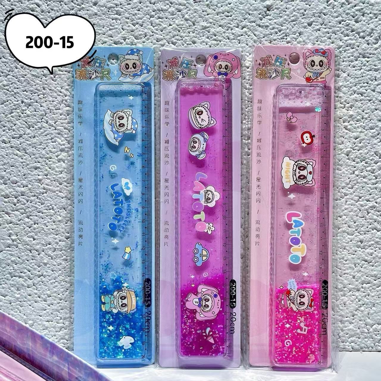 20cm de dibujos animados regla de reducción de presión regla de escala de onda regla de alta calidad de papelería al por mayor