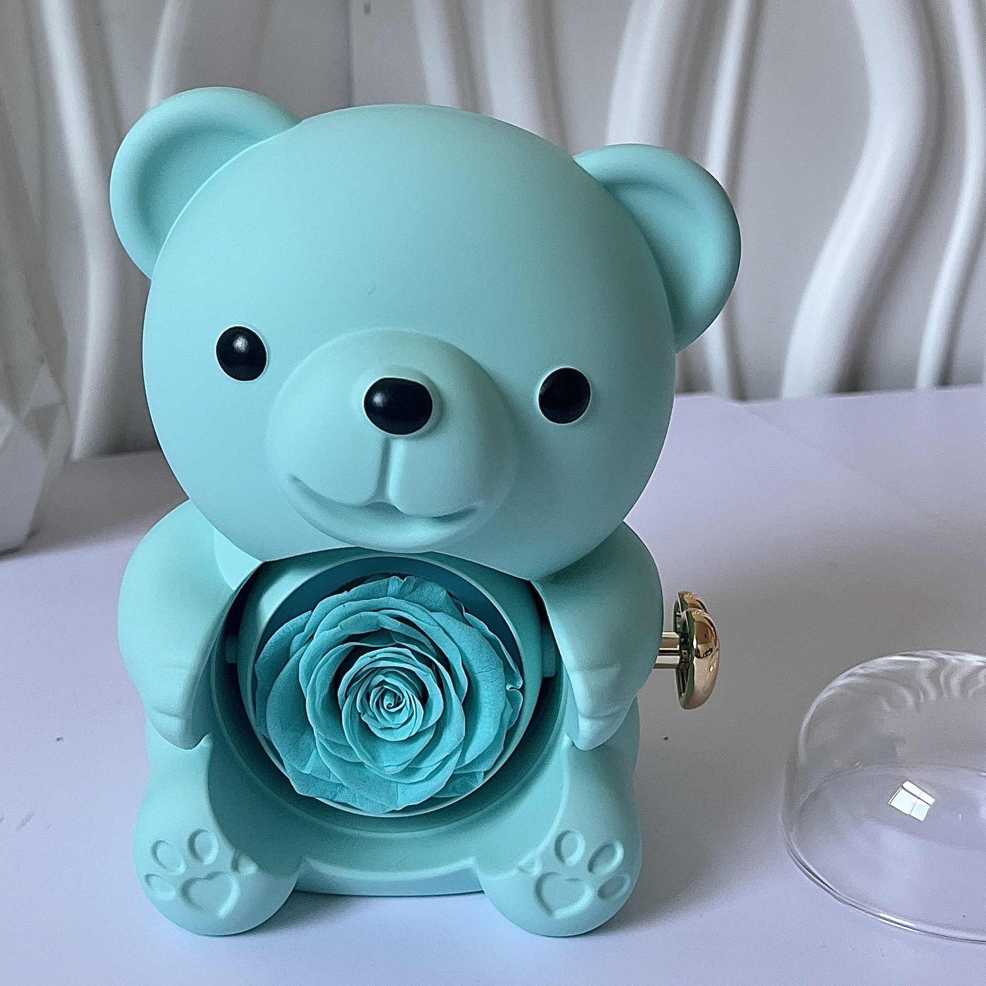 Embrace oso eterno flores rosas regalos de cumpleaños eternos flores cubiertas de vidrio regalos del día de la madre Amazon transfronterizo
