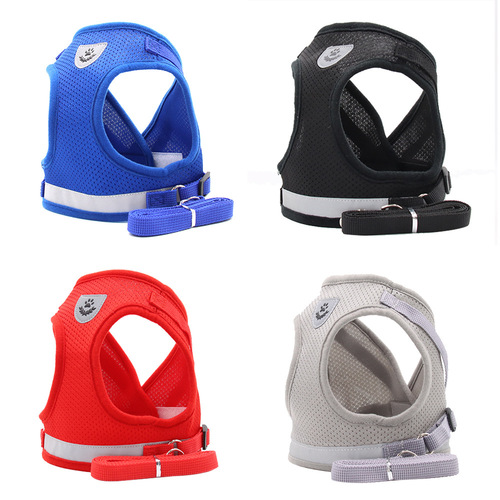 Amazon Pet Leash Vest Reflective Dog Harness Breathable Dog Rope Dog Supplies Wholesale
