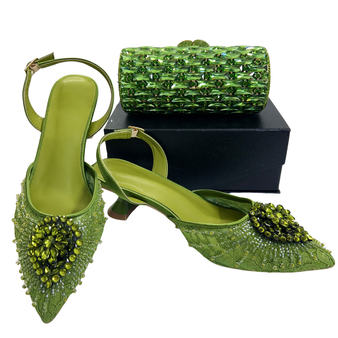 Zapatos de estilo italiano nuevos tacones altos zapatos de seda de encaje zapatos de banquete de mujer zapatos de punta image 9