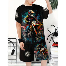L 63520 Printed kids' short sleeve set ӡ����ͯ������