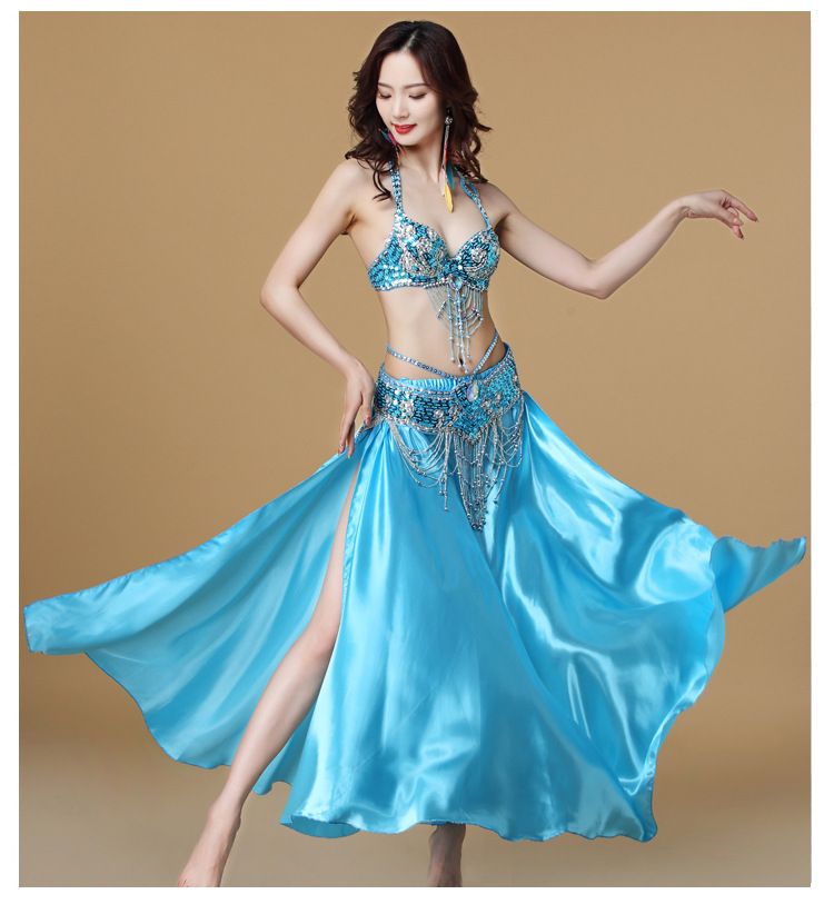 Ropa de danza India de gama alta ropa de danza del vientre 2023 primavera y verano sexy nueva ropa de práctica ropa de rendimiento falda de sujetador femenino