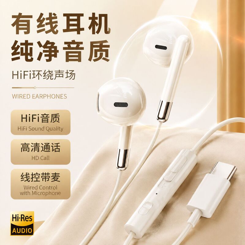 Universal Earphones Suitable for Vivo, Huawei, Oppo, Xiaomi Mobile Phones, Type-C Headset Earbuds for Calls, Karaoke, and Music Universal Earphones Suitable for Vivo, Huawei, Oppo, Xiaomi Mobile Phones, Type-C Headset Earbuds for Calls, Karaoke, and Music