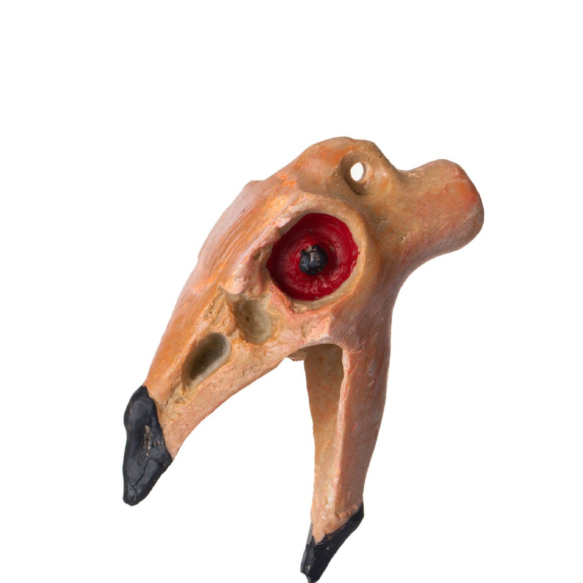 검은 입 까마귀 흰색 (소형)