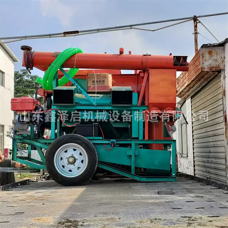 大型玉米脱粒机 柴油动力带铲车螺旋粮食脱粒机器 产量大脱粒干净