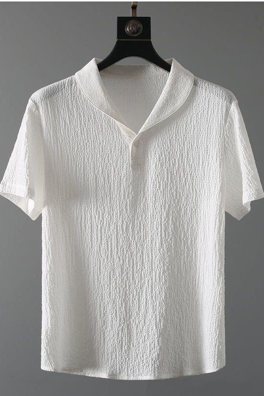 Men's Ethnic Style Ice Silk Thin Short Sleeve T-Shirt Casual Plus Size Loose Top Mid Sleeve Set Summer Sports Two Piece_viptrois.com